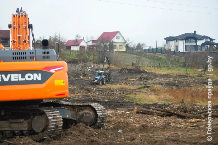 На контроле губернатора. В Плесах под Гомелем начались работы по строительству противопаводковой дамбы