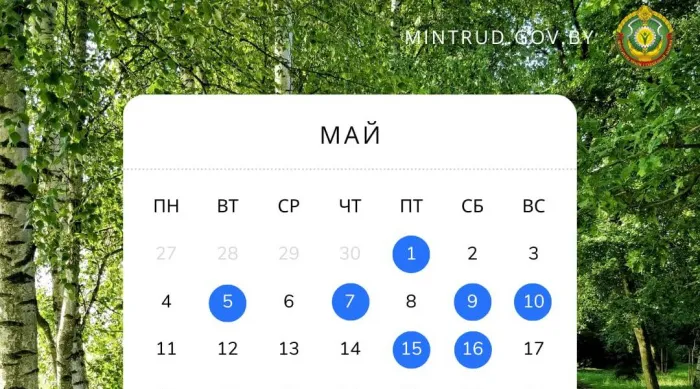 В Минтруда рассказали, сколько белорусы будут работать в мае