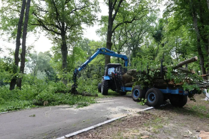В Наровлянском районе ведутся работы по устранению последствий непогоды