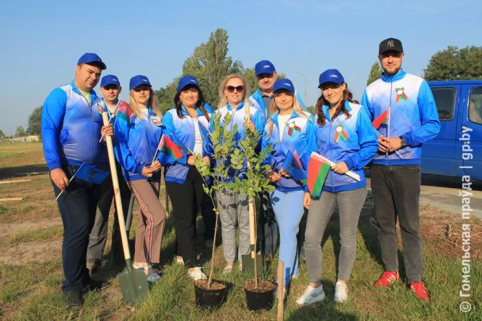 В новых районах Мозыря становится зелено 