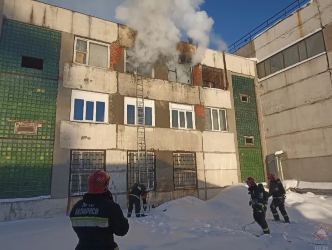 В Гомеле ликвидировали пожар на предприятии