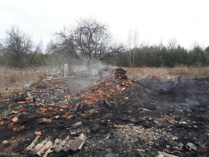 В Лельчицком районе на пожаре дома погиб хозяин