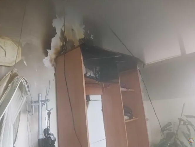 В Жлобине спасатели ликвидировали пожар в медпункте