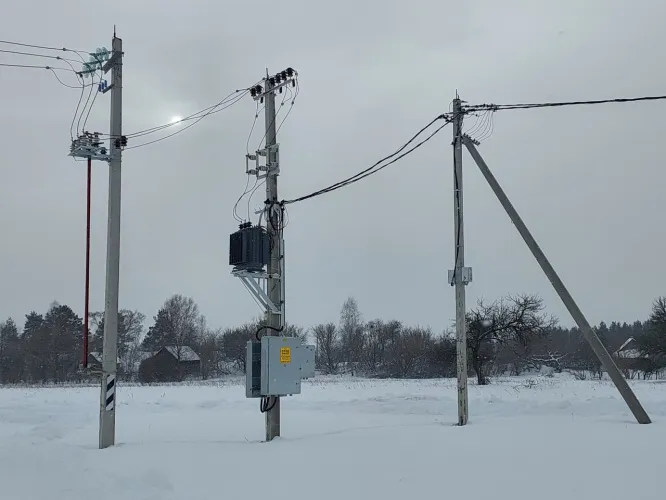 В деревне Рудня Горбовичская Калинковичского района завершили модернизацию электросетей