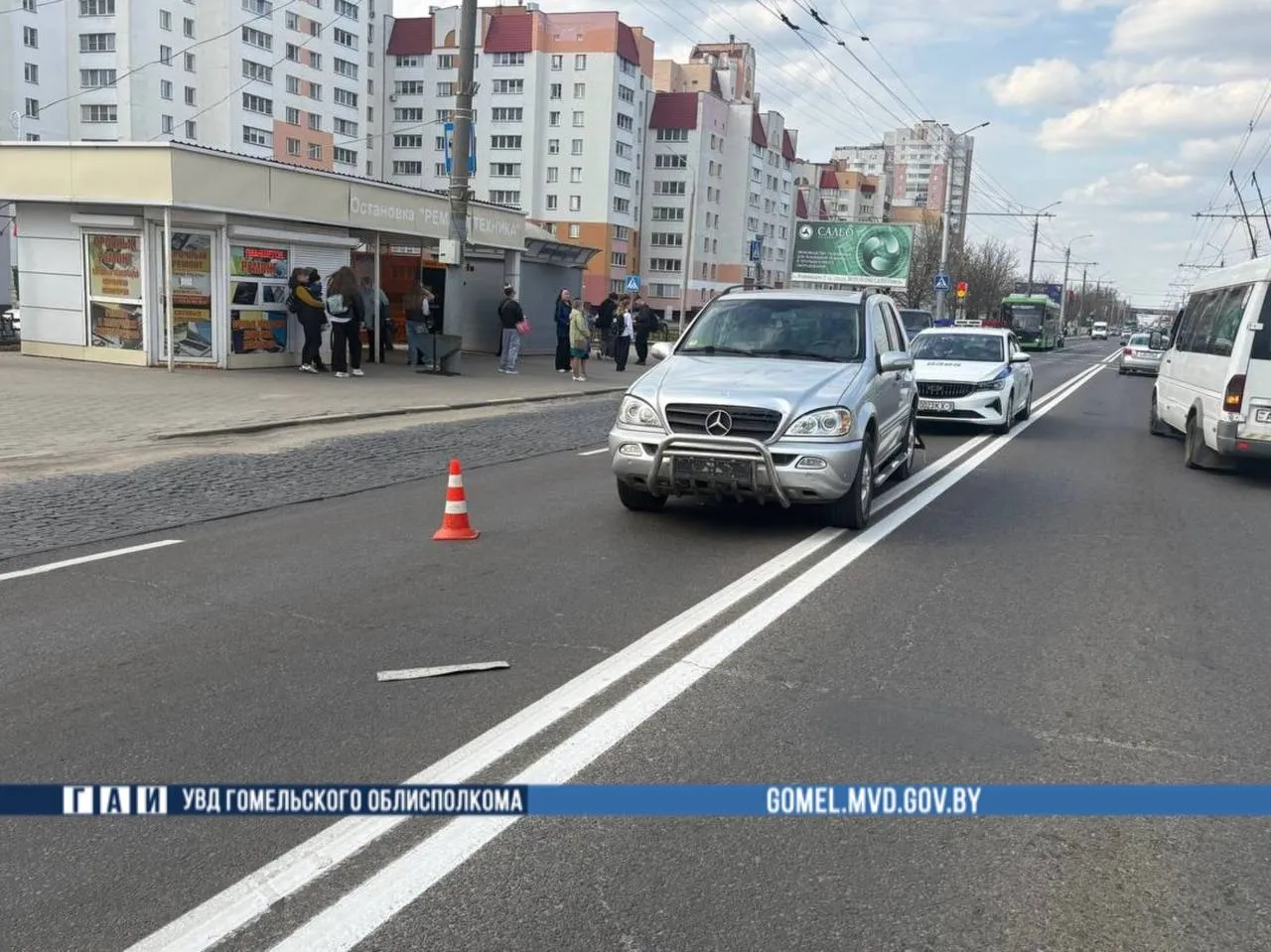 Внезапно выбежал на проезжую часть: в Гомеле в результате ДТП травмирован пешеход