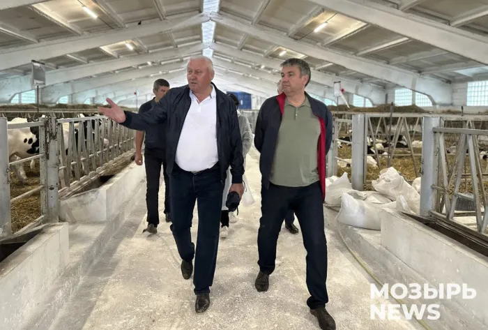 Заместитель Премьер-министра Юрий Шулейко посетил животноводческие объекты сельскохозфилиала ОАО «Мозырьсоль»