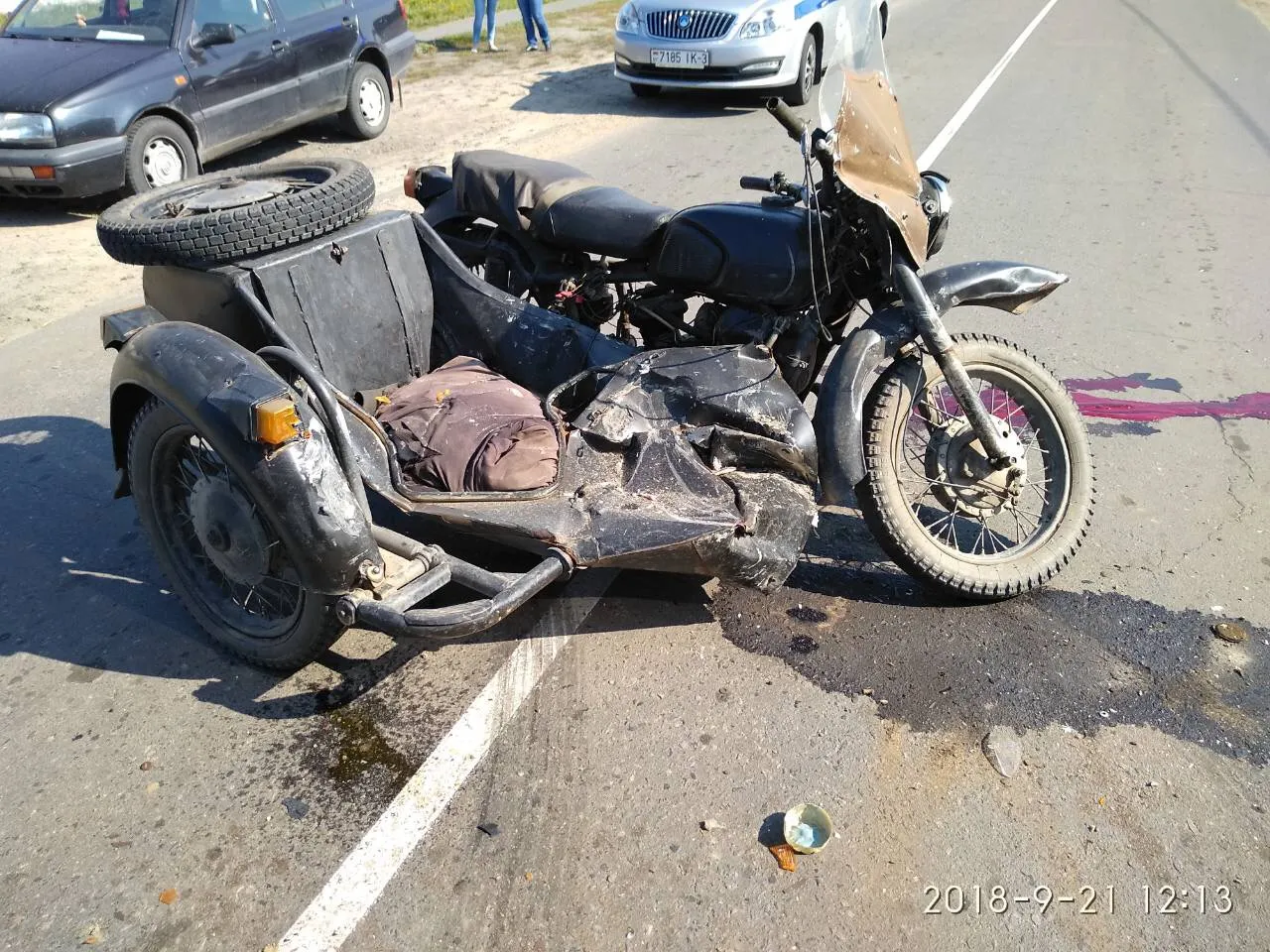 В Петрикове мотоциклист столкнулся с автобусом и погиб
