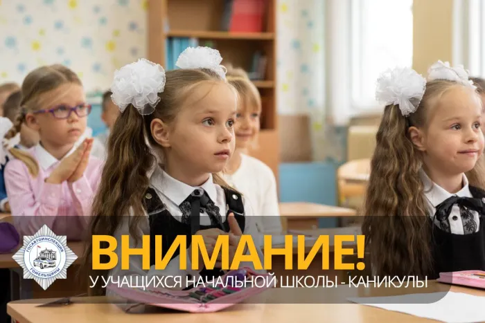 У школьников начальных классов начались каникулы. ГАИ призывает родителей усилить контроль за безопасностью детей