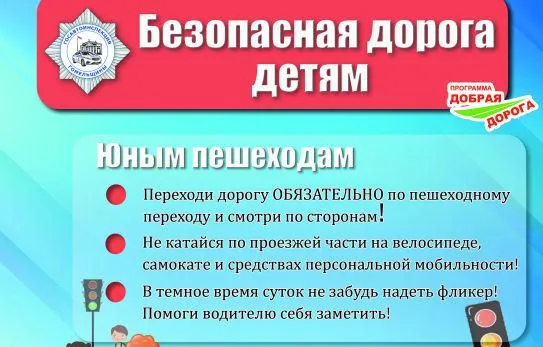 Сотрудники ГАИ проведут на Гомельщине профилактическое мероприятие "Безопасная дорога детям!"