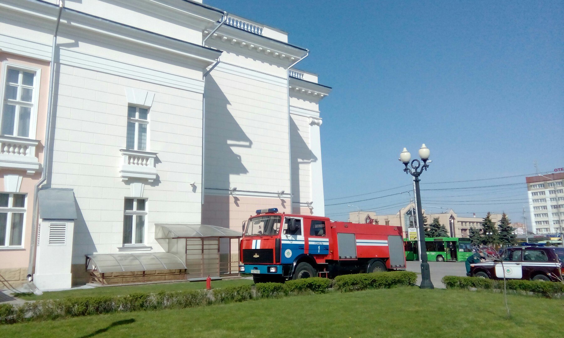 Учения спасателей в гомельском ДК железнодорожников завершены