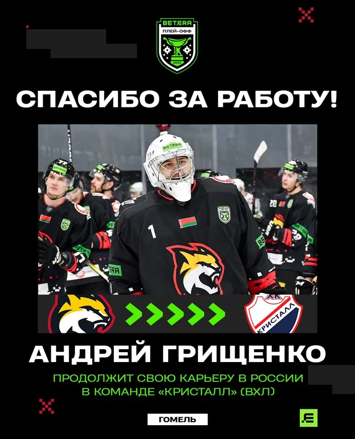 Какие вратари будут о хоккейного "Гомеля" в новом сезоне экстралиги