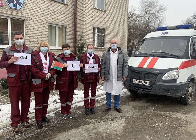 Калинковичане напутствуют делегатов шестого Всебелорусского народного собрания
