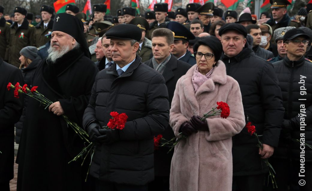 Митинг,посвященный 78-й годовщине освобождения Гомеля от немецко-фашистских захватчиков