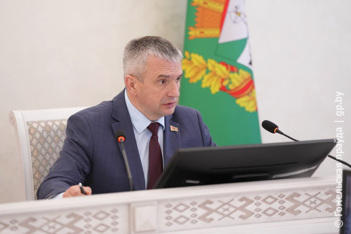 Совещание по строительству МТК и СТК на Гомельщине с участием председателя облисполкома Ивана Крупко 12 мая 2026 Совещание по строительству МТК и СТК на Гомельщине с участием председателя облисполкома Ивана Крупко 12 мая 2026