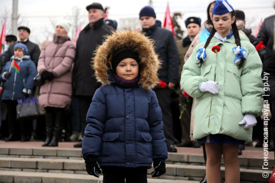 Митинг,посвященный 78-й годовщине освобождения Гомеля от немецко-фашистских захватчиков