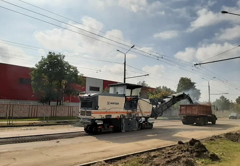 На улице Могилевской в Гомеле проводят масштабные ремонтные работы