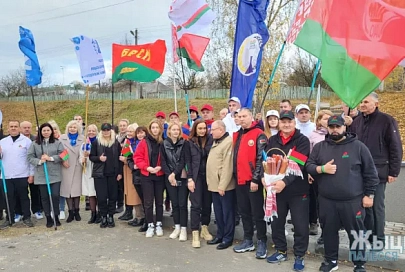 Четвертый день автопробега патриотов "Символ единства" на Гомельщине