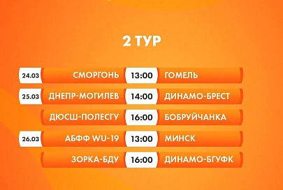 Анонс матчей 2-го тура чемпионата Беларуси по футболу среди женских команд