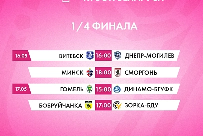 Анонс четвертьфинальных матчей Кубка Беларуси по футболу среди женских команд 