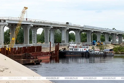 Реконструкция моста через Припять в Мозыре подходит к завершению