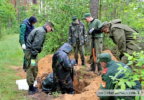 На Чечерщине во время раскопок обнаружили останки солдат, погибших в годы Великой Отечественной войны