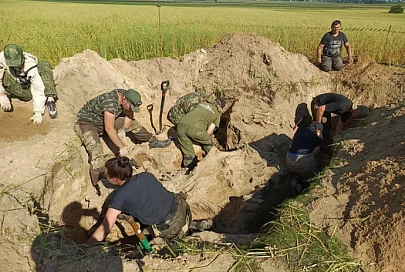 Вахта памяти: в Жлобинском районе из земли подняты останки 28 советских воинов