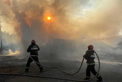 В Жлобинском районе спасатели ликвидировали пожар на пилораме