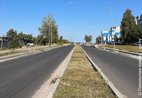 В Мозыре завершается строительство новой дороги