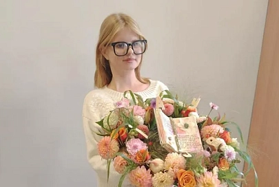 Жлобинская школьница София Вольская стала победительницей республиканского конкурса букетов ко Дню учителя