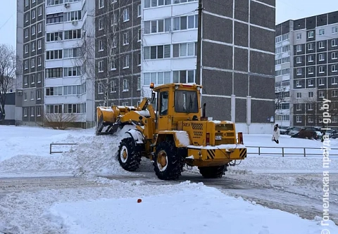 Большой снег в райцентре: как Мозырь спасался от непогоды