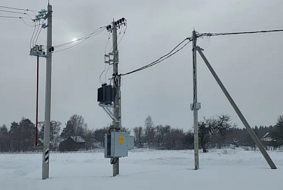 В деревне Рудня Горбовичская Калинковичского района завершили модернизацию электросетей