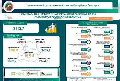 Средняя зарплата в Гомельской области в декабре составила 2623,5 рубля