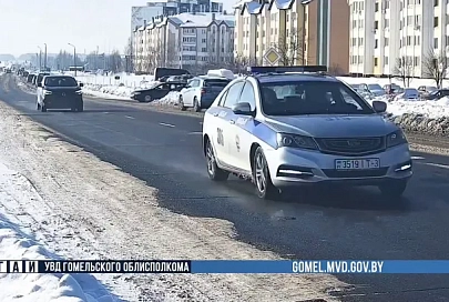 В Мозыре сотрудники ГАИ сопроводили автомобиль к больнице