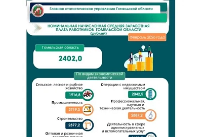 Сколько зарабатывают жители региона? Ответ дали в Главном статистическом управлении Гомельской области