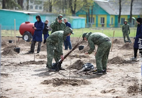 На сладкую память: в Буда-Кошелевском аграрно-техническом колледже заложили яблоневый сад в честь женщин-педагогов