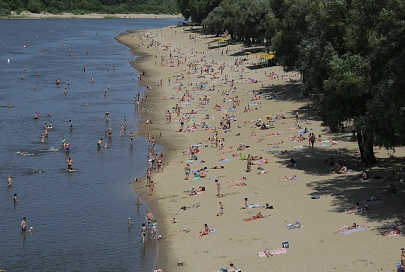 На гомельском пляже снова купались не только люди...