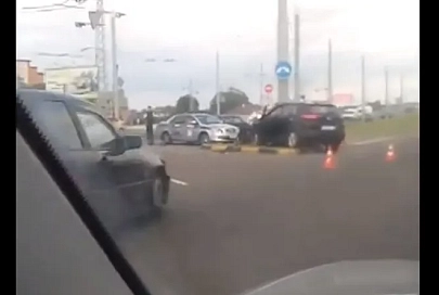 В Гомеле на улице Фрунзе произошло ДТП