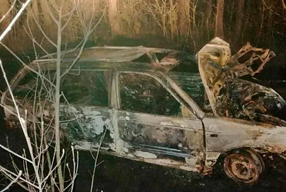 В Ветковском районе загорелось попавшее в ДТП авто - два человека погибли