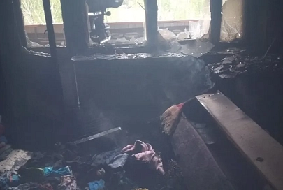 На пожаре в Брагинском районе спасен мужчина