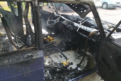 В Светлогорске сгорел автомобиль