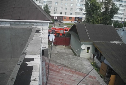 В Гомеле по улице Катунина горело офисное помещение 