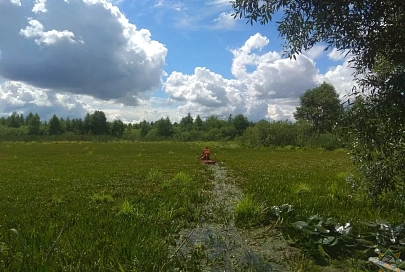 Двое жителей Петрикова погрязли в заливных лугах. Понадобилась помощь спасателей