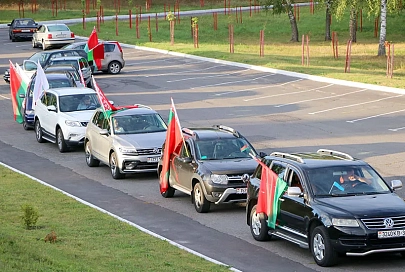 Мозыряне приняли участие в автопробеге «За Беларусь!»