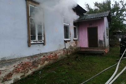 На пожаре в Рогачёве погиб пенсионер
