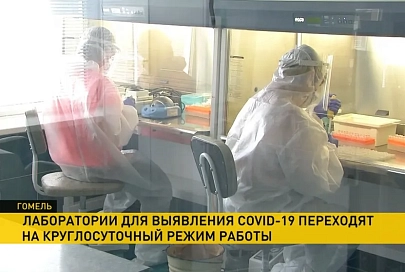 Тесты на COVID-19: лаборатории в Гомельской области переходят на круглосуточный режим работы