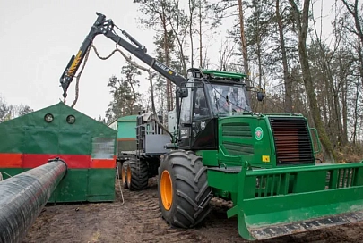 Для строительства нефтепровода "Гомель — Горки" приобретены форвардеры