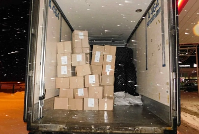 В Речицком районе у украинского дальнобойщика из фуры похитили три ящика кофе