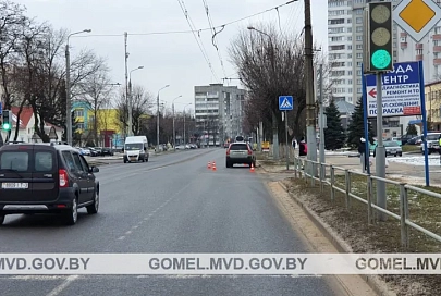 За сутки на Гомельщине пострадали два пешехода 