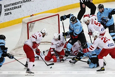 Хоккеисты минского "Динамо" победили подмосковный "Витязь" в матче чемпионата КХЛ