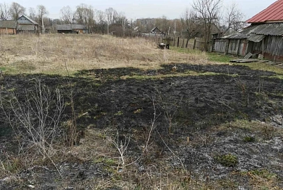 В Лоевском районе из-за возгорания травы погибла 87-летняя пенсионерка